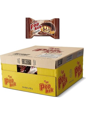 Popkek Çikolatalı Kek 60 G x 24 Adet Kahverengi