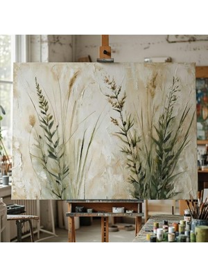 Nurşahın Resimleri El Yapımı Bitki Kanvas Tablo