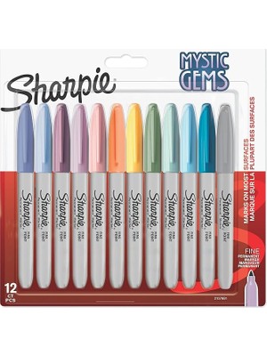 Fine Permanent Markör, Mystic Gems, 12'li Paket