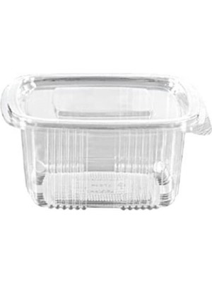 Sızdırmaz Kap 500 gr cc Kullan At Tek Kullanımlık Plastik Kapaklı Kase 100 Adet