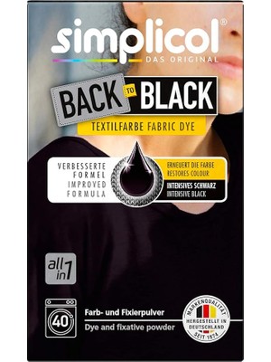Back To Black Siyah Kot,kanvas,keten Kumaş Boyası