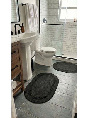 PremiumPort Doğal Jüt Banyo Paspası ve Klozet Takımı, Şık ve Kullanışlı Set