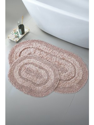 PremiumPort Yumuşak ve Şık Pamuk Banyo Halısı, 60X100 ve 50X60 Ölçülerinde
