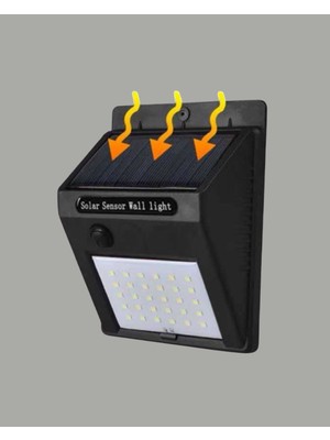 Prativas 20 LED Güneş Enerjili Hareket Sensörlü Dış Mekan Duvar Lambası - PRTHBY2457-3462