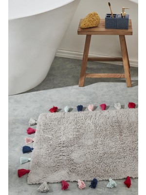 PremiumPort Şık ve Konforlu 60X90 cm Gri Banyo Paspası