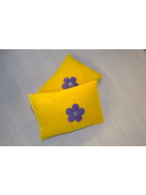 Özgürce Yumuşacık Papatyalı Welsoft Peluş Yastık Kılıfı 2'li Takım