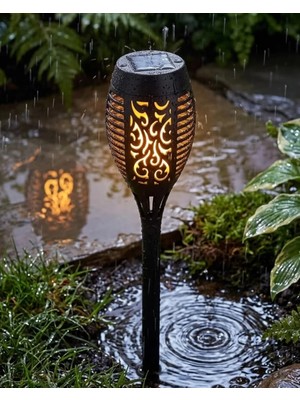 Prativas Solar Alev Işıklı Bahçe Lambası Enerji Tasarruflu Sensörlü Dekoratif Dış Me - PRTHBY4267-1