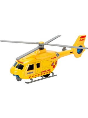 Nessi World Sesli ve Işıklı Çek Bırak Die Cast Helikopter