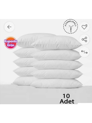 Özgürce Pamuklu Iç Yastık Kılıfı 10'lu Set 50X70 Fermuarlı Konforlu Şilte
