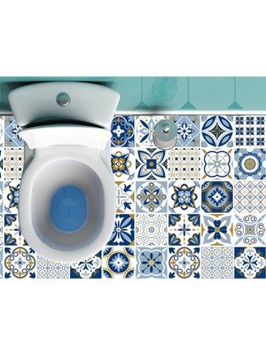 Özgürce 50CM x 200CM Sağlıklı Boya Banyo Zemin Yapışkanlı Folyo