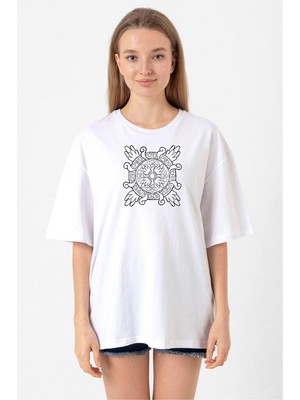 Pokemon Relic Fragment Beyaz Kadın Oversize Tshirt