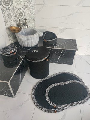 PremiumPort Pratik ve Şık Banyo Seti, Paspas ve Sepetler, Kullanım Kolaylığı Sağlar