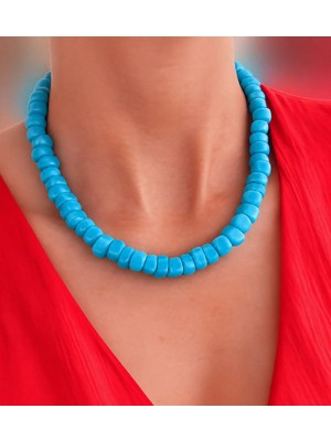 Nergis Collection Mavi Bodrum Boncuk Kolye Yazlık Deniz Temalı Minimal Şık Kolye