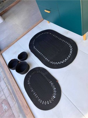 PremiumPort 40X60-80X120 Jüt Hasır Banyo Paspaslar, Çeyizlik ve Salon Yollukları