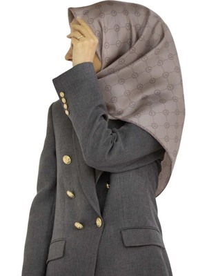 Vissona Twill Ipek Eşarp Taş
