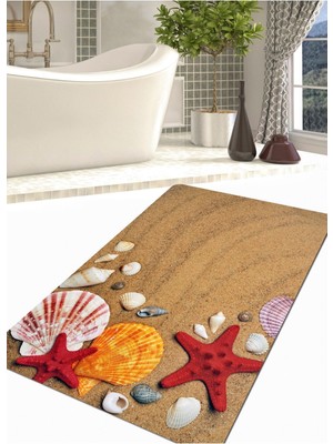 PremiumPort Kaymaz ve Yıkanabilir Pamuk Dokuma Banyo Paspası, 70X120CM