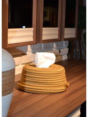 Özgürce El Örgüsü Jüt Hasır Bohem Peçetelik, Şık ve Doğal Tasarım