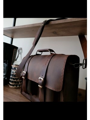 Nyc Giyim Tekstil Hakiki Dana Derisi El Dikişli Deri Evrak Çantası, Omuz Askılı, Çok Gözlü, 35X26X9 Cm, Laptop ve Tablet Için Ideal,siyah,kahve,taba Carzy Renk Seçenekleriyle,