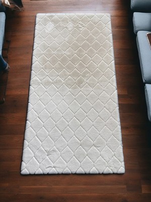 PremiumPort Yıkanabilir Tekli Banyo Halısı, Krem, 75X110 Cm, Konfor ve Şıklık