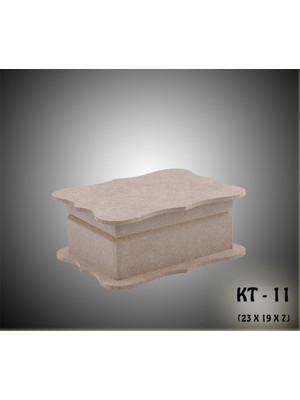 Özgürce Çok Amaçlı Ahşap Dikdörtgen Dekoratif Kutu, Boyanabilir ve Şık Tasarım