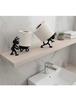 Özgürce Ikili Taşıyıcı Karıncalar Banyo Dekoru, Tuvalet Kağıtlığı Seti