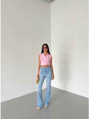 Aida Fashion Likralı Flare Jeans