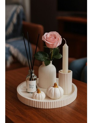 Özgürce Modern Minimal Mum ve Vazo Seti, Şıklık ve Zarafet Sunar