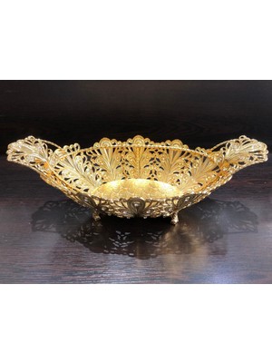 Ceyyiz Kristal Taşlı Ayaklı Gold Gondol Çikolatalık LKM-410