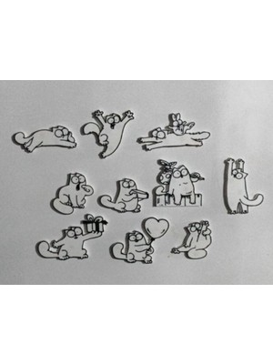 Generic Nokta Labs 10’lu Dev Set: Simon’s Cat Serisi Komik Buzdolabı Magnet