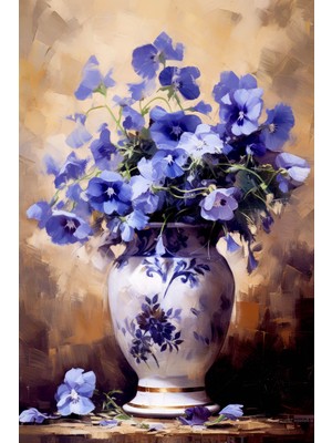 Aden Dijital Dekoratif Çiçek Kanvas Tablo