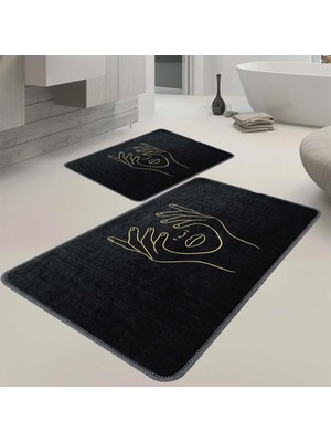 PremiumPort Yumuşak ve Şık 2'li Banyo Paspas Takımı, 60X100 Cm, Konfor ve Tarz Sağlar