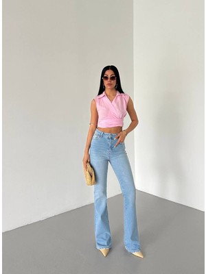 Aida Fashion Likralı Flare Jeans