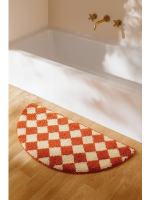 Özgürce Ay Desenli Dama Kaymaz Taban Paspas 40X80 Cm, Şık ve Kullanışlı