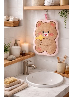 Özgürce Sevimli Tasarımlı Dekoratif Mutfak ve Banyo Havlusu
