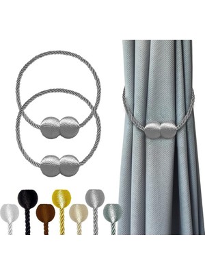 Özgürce 4'lü Neodyum Mıknatıslı Dekoratif Perde Toplayıcı Seti, Şık ve Pratik