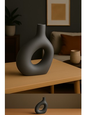 Özgürce Modern Oval Vazo, Şık ve Zarif Tasarım, Dekoratif Aksesuar