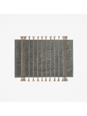 PremiumPort Yumuşak ve Şık Yeşil Pamuk Banyo Paspası 50X80 cm