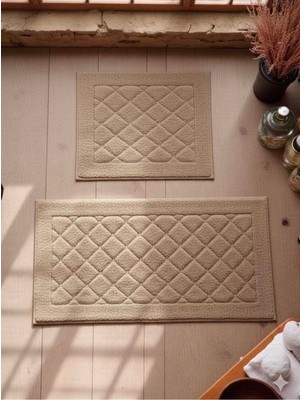 PremiumPort Şık ve Konforlu 2'li Tufting Klozet Takımı, Modern Banyo Dekoru Için Ideal
