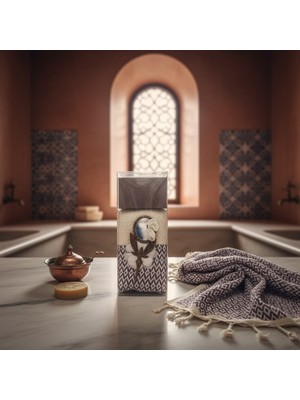 Özgürce El Yapımı Hamam Hediye Seti, Havlu, Sabun ve Dekoratif Ayna