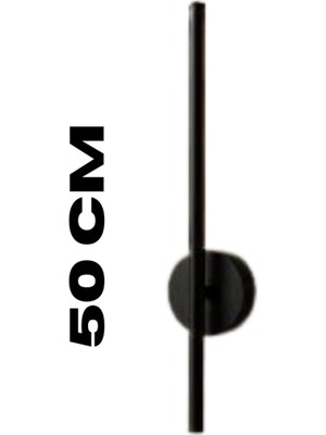 Özgürce Modern Siyah Ince Çizgi LED Duvar Aplikği 50CM, Dekoratif ve Şık Tasarım