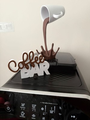 Özgürce 3D Kahve Bar ve Dökülen Kahve Dekoratif Set, Hediye Için Ideal