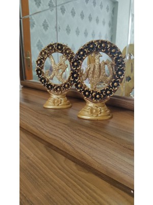 Özgürce 2’li Dini Dekoratif Biblo Set, Allah ve Muhammed Lafzı, Ev Aksesuarı