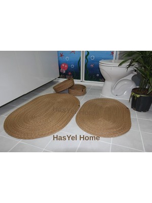 Handanca Hasyel Hone Jüt, Banyo Takımı, Banyo Seti, Banyo Paspası, Paspas Takımı, Makyaj Sepeti,deterjan