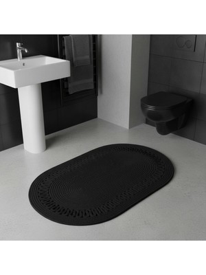 PremiumPort Doğal Hasır Trikotlu Jüt Paspas, Yıkanabilir, 60X100 Cm, Banyo & Balkon Için