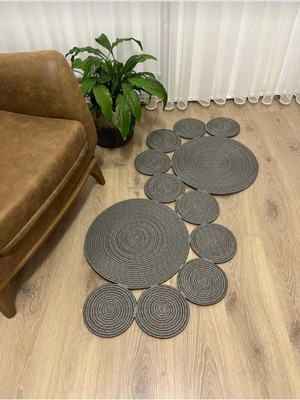PremiumPort 55X134 cm Banyo Paspası, Jüt Hediye, Çeyizlik, Salon ve Mutfak Şıklığı
