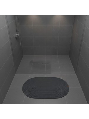 PremiumPort Çizgili Jüt Hasır Paspas, Banyo ve Balkon Için Doğal, Yıkanabilir 60X100 cm