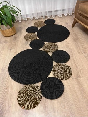 PremiumPort 55X134 cm Banyo Paspası, Jüt Hediye, Salon, Mutfak, Balkon Için Ideal