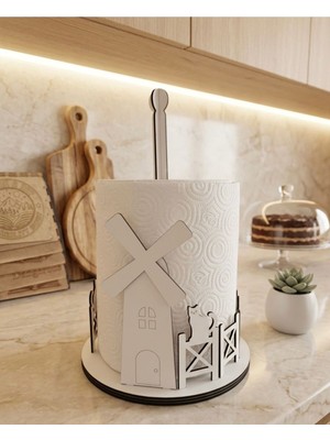 Özgürce Şık Ahşap Kağıt Havluluk, Modern ve Zarif Tasarım, Büyük Boy