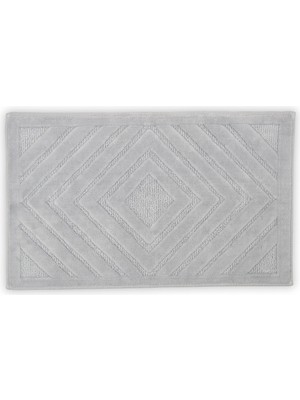 PremiumPort Yumuşak Pamuklu Banyo Paspası Seti 2’li, Gri, 60X100 ve 50X60 Ölçü