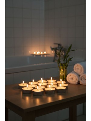 Özgürce 50 Adet Mini Tealight Mum Seti, Dekorasyon ve Organizasyon Için